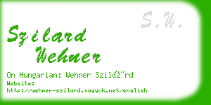 szilard wehner business card